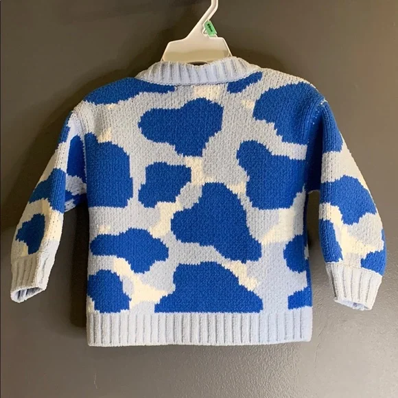 Open Edit Blue and White Cardigan size 12M - Picture 3 of 3